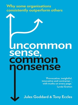 cover image of Uncommon Sense, Common Nonsense